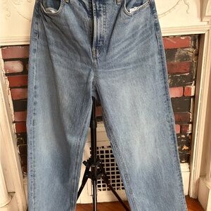 Old Navy Sky-Hi Wide Leg Jeans in Light Blue Denim